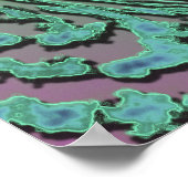 Abstract groen werveling kosmische singularity ont poster (Hoek)