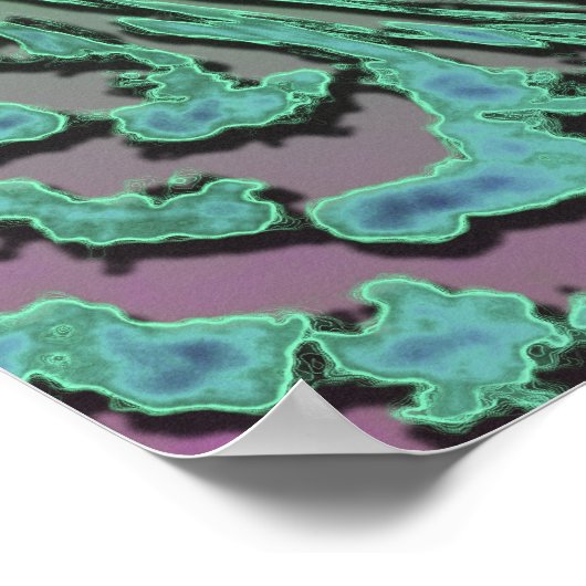 Abstract groen werveling kosmische singularity ont poster (Hoek)