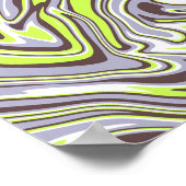 Abstract groen wervelpatroon poster (Hoek)
