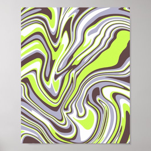 Abstract groen wervelpatroon poster (Voorkant)
