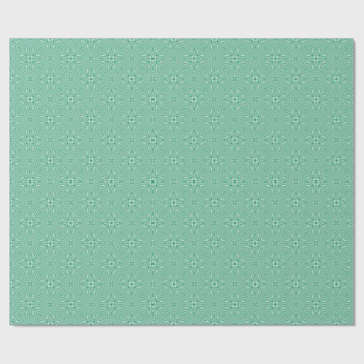 abstract groen-wit patroon cadeaupapier (Vlak)