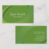 Abstract Groen Yoga-instructeur Visitekaartje (Voorkant / Achterkant)