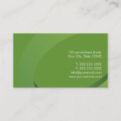 Abstract Groen Yoga-instructeur Visitekaartje (Achterkant)