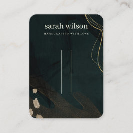 Abstract groen zwart Gold 3-haarband beeldscherm m Visitekaartje