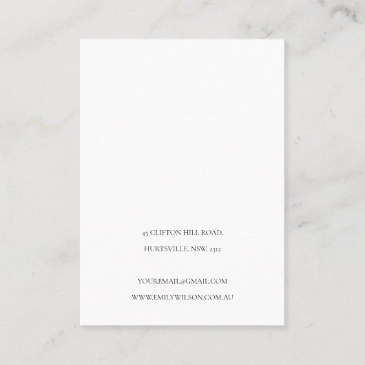 Abstract Groen Zwart Gold 3-Stud oorscherm Visitekaartje (Achterkant)