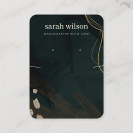 Abstract Groen Zwart Gold Ketting beeldscherm Visitekaartje