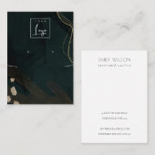 Abstract Groen Zwart Gold Ketting Logo Visitekaartje (Voorkant / Achterkant)