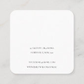 Abstract Groen Zwart Gold Stud Oorlogsscherm Vierkante Visitekaartje (Achterkant)