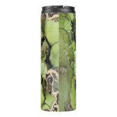 Abstract Groen Zwart Goud Camouflage DIY Naam Thermosbeker (Achterkant)