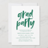 Abstract groene afstudeerfeest kaart (Voorkant)