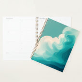 Abstract groene en witte golven stromen planner (Display)