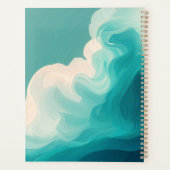Abstract groene en witte golven stromen planner (Achterkant)
