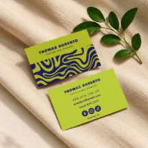 abstract groene groovy script visitekaartje