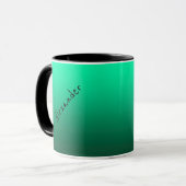Abstract groene heldere contrast pure kleur trend  mok (Voorkant links)