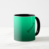 Abstract groene heldere contrast pure kleur trend  mok (Voorkant rechts)