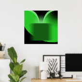 Abstract groene luxe met zwarte AP0004 Poster (Thuiskantoor)