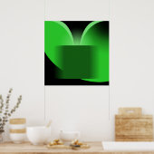 Abstract groene luxe met zwarte AP0004 Poster (Keuken)