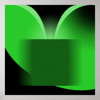 Abstract groene luxe met zwarte AP0004 Poster