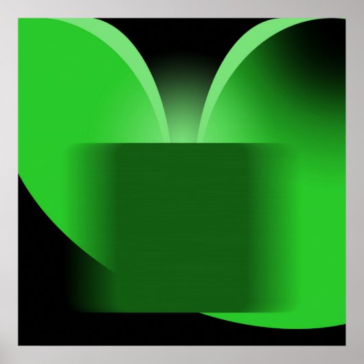 Abstract groene luxe met zwarte AP0004 Poster (Voorkant)
