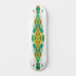 Abstract groene skateboarddeck persoonlijk skateboard