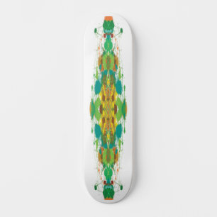 Abstract groene skateboarddeck persoonlijk skateboard