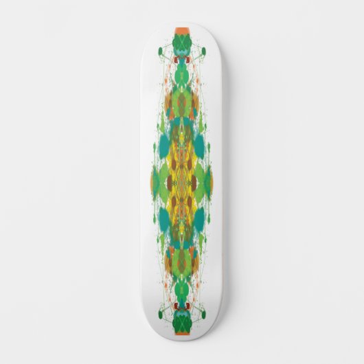 Abstract groene skateboarddeck persoonlijk skateboard (Voorkant)