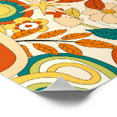 Abstract Groovy Modern Patroon Poster (Hoek)