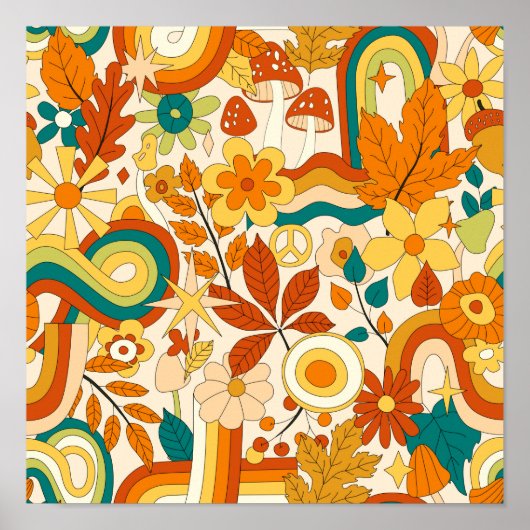 Abstract Groovy Modern Patroon Poster (Voorkant)