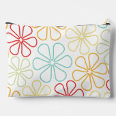 Abstract grote bloemen rood geel orng Limoen Blauw Etui (Achterkant)