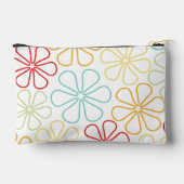 Abstract grote bloemen rood geel orng Limoen Blauw Etui (Achterkant)