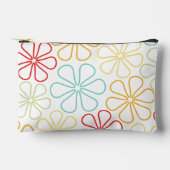 Abstract grote bloemen rood geel orng Limoen Blauw Etui (Voorkant)