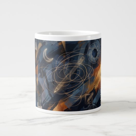 Abstract Grote Koffiekop (Voorkant)