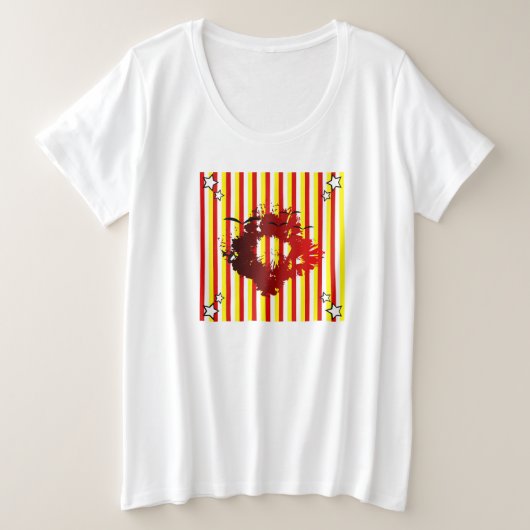 Abstract Grote Maat T-shirt (Design voorkant)