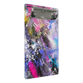 Abstract Gruizige Kleurrijke Verf Mini Klembord (Schuin)