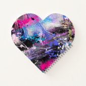 Abstract Gruizige Kleurrijke Verf Notitieboek (Achterkant)