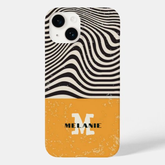 Abstract grunge aesthetic  minimal Monogram Case-Mate iPhone Case (Achterkant)