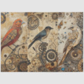 Abstract Grunge Birds Decoupage Tissuepapier (Voorkant)