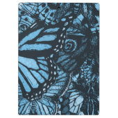 Abstract Grunge Blauwe Vlinderkunst Persoonlijk Klembord (Achterkant)