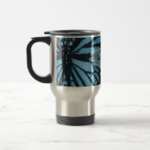 Abstract Grunge Blauwe Vlinderkunst Persoonlijk Reisbeker (Links)