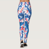 Abstract Grunge bloemmotief Leggings (Achterkant)