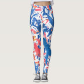 Abstract Grunge bloemmotief Leggings (Voorkant)