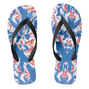 Abstract Grunge bloemmotief Teenslippers