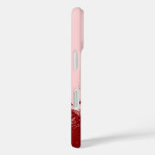 Abstract Grunge Flowers Rood Roze Monogram Case-Mate iPhone Case (Achterkant / Rechts)