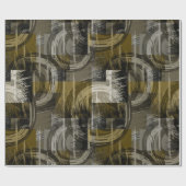 Abstract grunge, monochroom bruin cadeaupapier (Vlak)