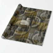 Abstract grunge, monochroom bruin cadeaupapier (Uitgerold)