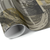 Abstract grunge, monochroom bruin cadeaupapier (Rol Hoek)