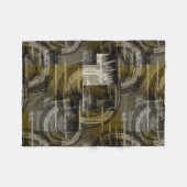 Abstract grunge, monochroom bruin fleece deken (Voorkant (Horizontaal))