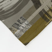 Abstract grunge, monochroom bruin fleece deken (Hoek)