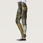 Abstract grunge, monochroom bruin leggings (Links)