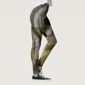 Abstract grunge, monochroom bruin leggings (Rechts)
